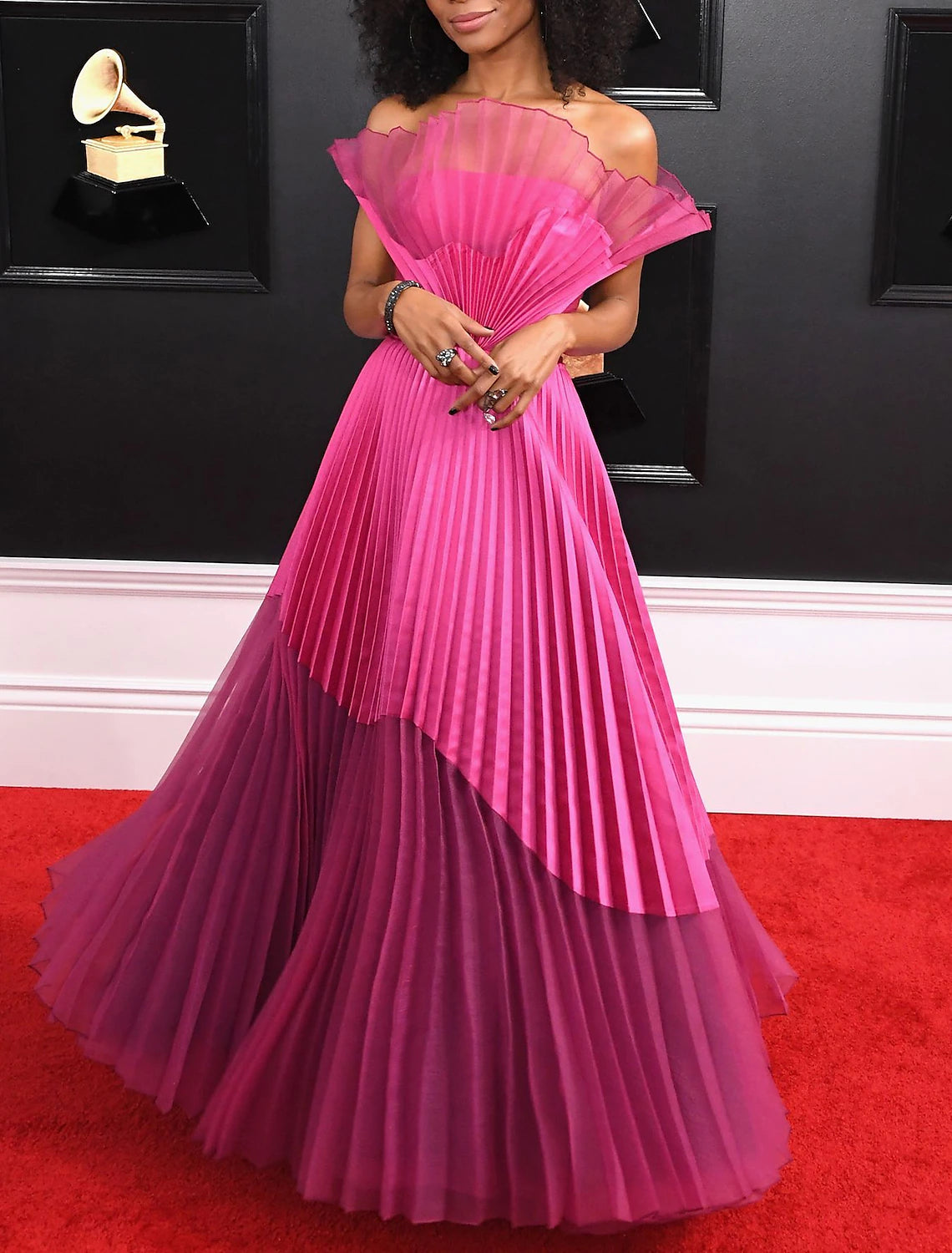 A-Line Evening Gown Plisse Dress Wedding Guest Prom Floor Length Sleeveless Strapless Organza with Pleats